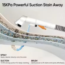 Tragbare Teppichreiniger-Maschine, 750 W, 15 kPa, multifunktionaler Handmilbenentferner, Sofa-Teppich-Nassreiniger für Sofa, Autositz