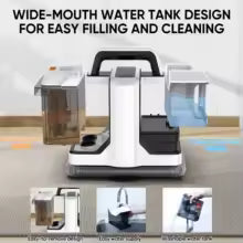 Tragbare Teppichreiniger-Maschine, 750 W, 15 kPa, multifunktionaler Handmilbenentferner, Sofa-Teppich-Nassreiniger für Sofa, Autositz