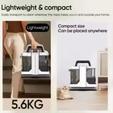 Tragbare Teppichreiniger-Maschine, 750 W, 15 kPa, multifunktionaler Handmilbenentferner, Sofa-Teppich-Nassreiniger für Sofa, Autositz