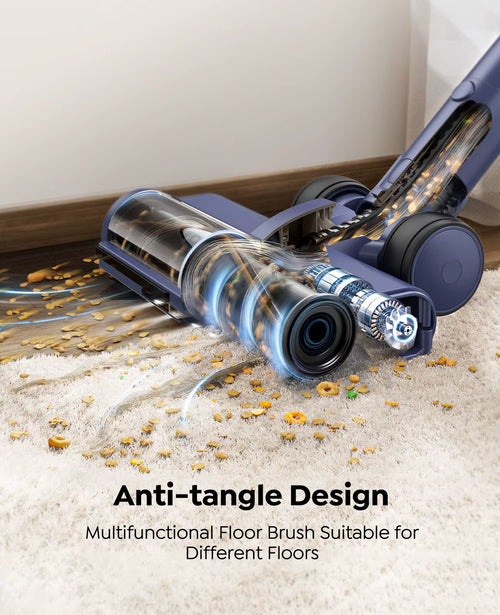 Laresar V11 650 W 75000 PA Ultrastarker Akku-Staubsauger, 90 Min lange Laufzeit, abnehmbarer Akku und intelligenter Display-Staubsauger